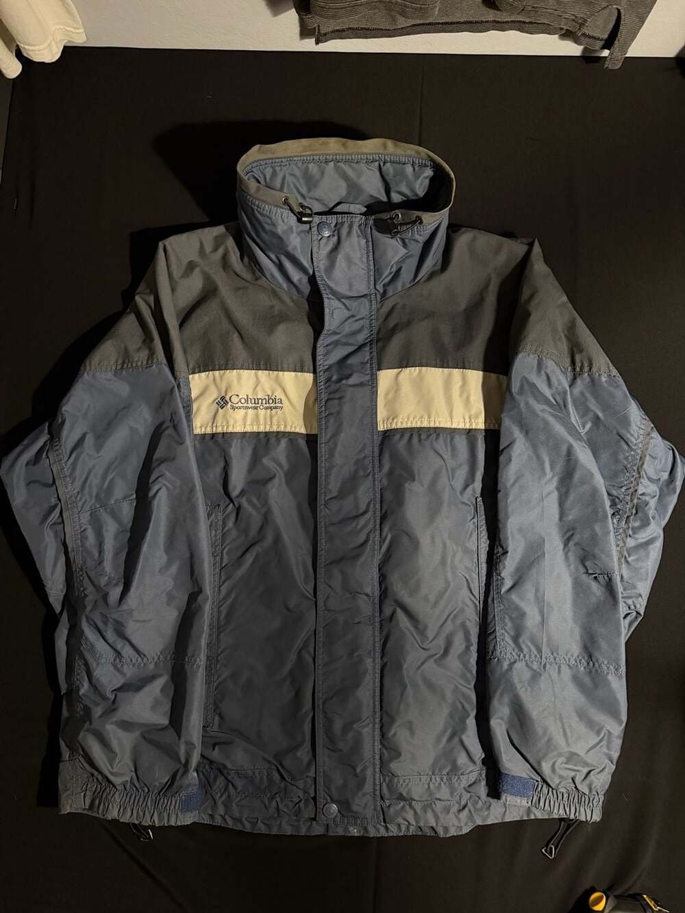 Vintage Columbia Bugaboo Interchange Shell Jacket Mens Medium Blue Grey